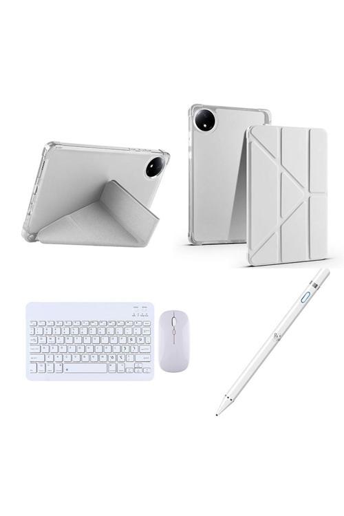 Redmi Pad Se 8.7 '' İle Uyumlu Standlı Kılıf Dokunmatik Kalem Ve Klavye Mouse 3'Lü Set