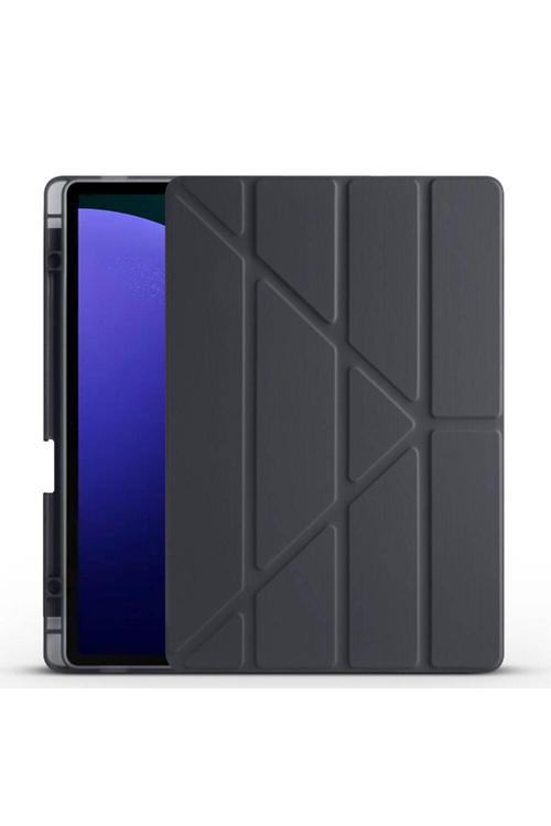Samsung Galaxy Tab S10 / S9 / S9Fe Plus 12.4'' Uyumlu Kılıf Üçgen Standlı Kalem Bölmeli Kılıf