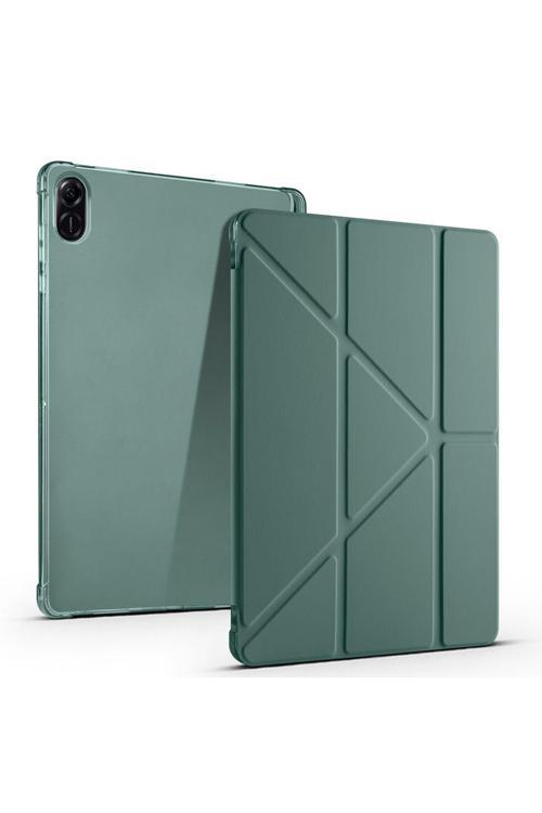 Honor Pad X8A İle Uyumlu 11 İnç Kılıf Üçgen Standlı Kalem Bölmeli Tablet Kılıfı