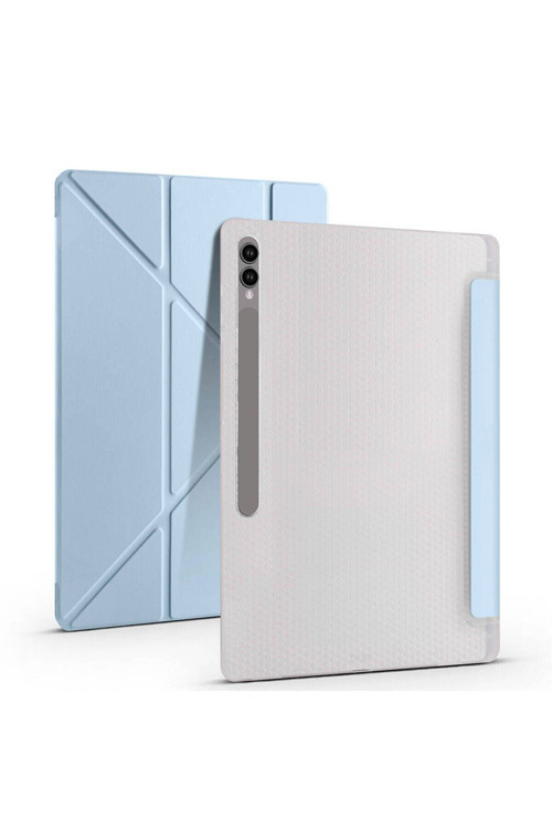 Samsung Galaxy Tab S8 Ultra 14.6'' İnç Uyumlu Kılıf Üçgen Standlı Kalem Bölmeli Tablet Kılıfı