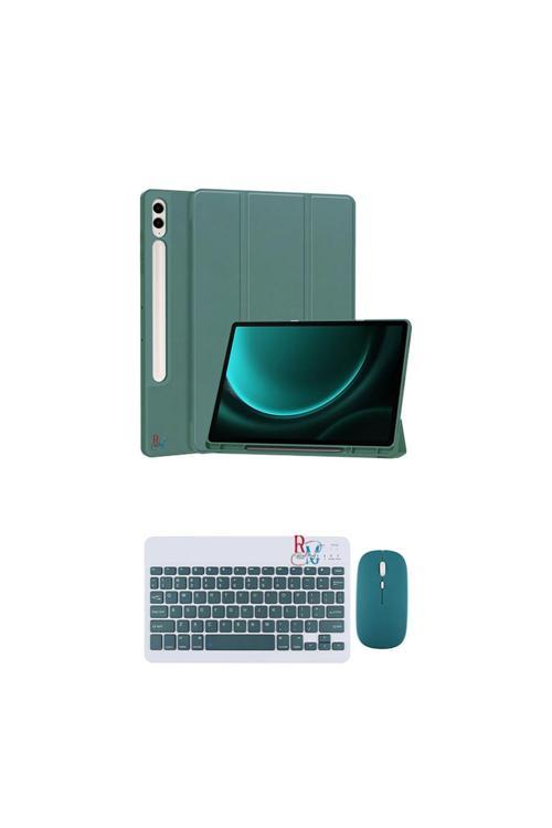 Galaxy Tab S10 Plus Uyumlu Tablet Kılıfı Ve Klavye Mouse Set Kalem Bölmeli Smart Kılıf