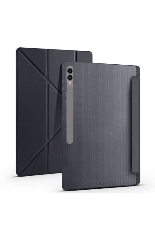 Samsung Galaxy Tab S8 Ultra 14.6'' İnç Uyumlu Kılıf Üçgen Standlı Kalem Bölmeli Tablet Kılıfı