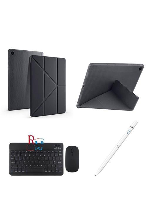 Samsung Galaxy Tab S6 Lite P610/613 Uyumlu Standlı Kılıf Dokunmatik Kalem Ve Klavye Mouse 3'Lü Set