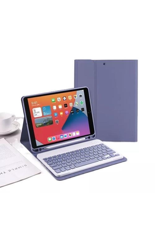 Ipad Air 5. Air 4. Nesil 10.9 Inç Uyumlu Bluetooth Özellikli Kalem Bölmeli Türkçe Q Klavyeli Kılıf