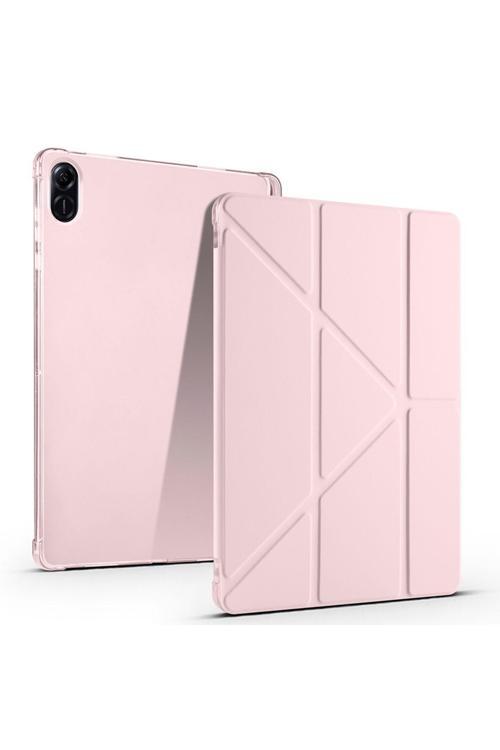 Honor Pad X8A İle Uyumlu 11 İnç Kılıf Üçgen Standlı Kalem Bölmeli Tablet Kılıfı