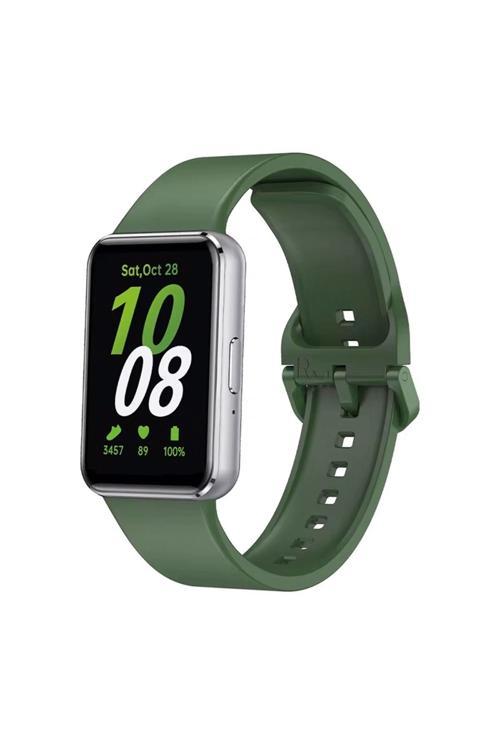 Samsung Galaxy Fit 3 İle Uyumlu Silikon Spor Kordonlu Klasik Kayış Kordon