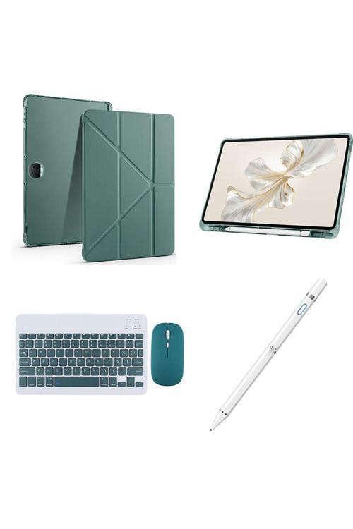 Honor Pad 9 İle Uyumlu 12.1 İnç  Standlı Kılıf Dokunmatik Kalem Ve Klavye Mouse 3'Lü Set