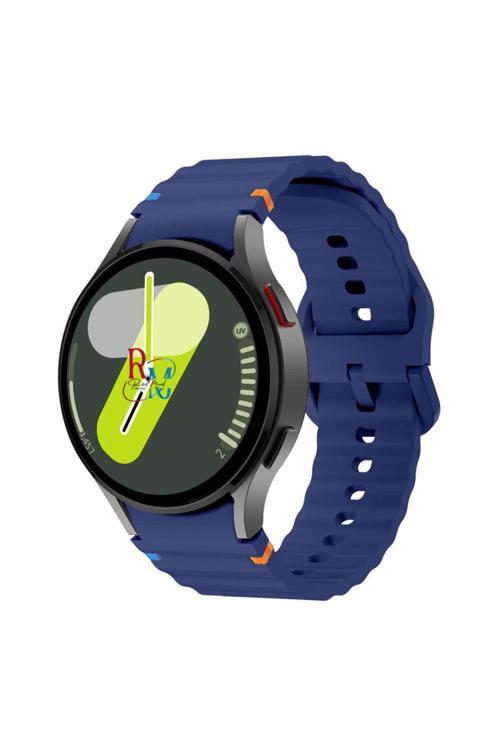 Samsung Galaxy Watch 7 44 Mm İle Uyumlu Kavisli Spor Silikon Kordon
