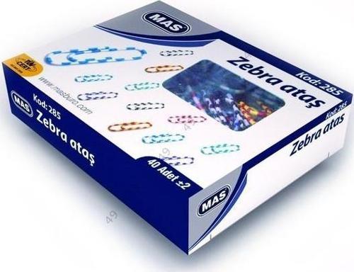 Kod:285 Ataş Zebra Renkli 28 Mm 40 Lı (1 Kutu)