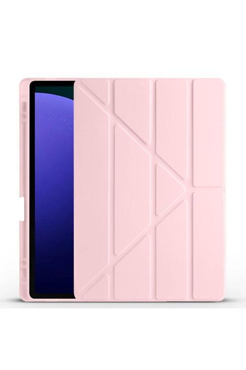 Samsung Galaxy Tab S10 / S9 / S9Fe Plus 12.4'' Uyumlu Kılıf Üçgen Standlı Kalem Bölmeli Kılıf