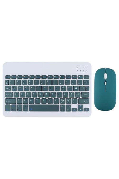 Samsung Galaxy Tab S9  Fe X510 10.9 '' İle Uyumlu Bluetooth Özellikli Klavye Mouse Set