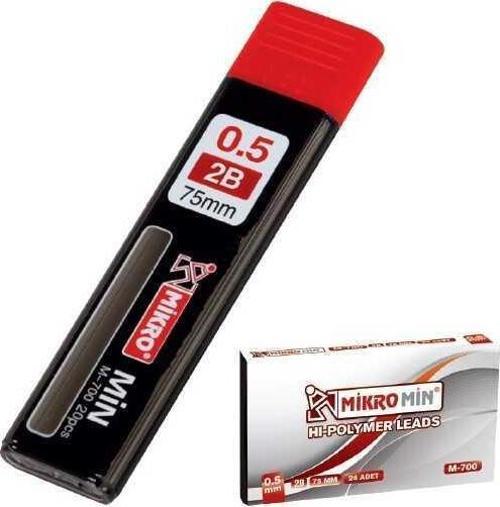 75 Mm 2B Mekanik Kurşun Kalem Ucu Min 0.5 Mm M-70005 (24 Lü Paket)