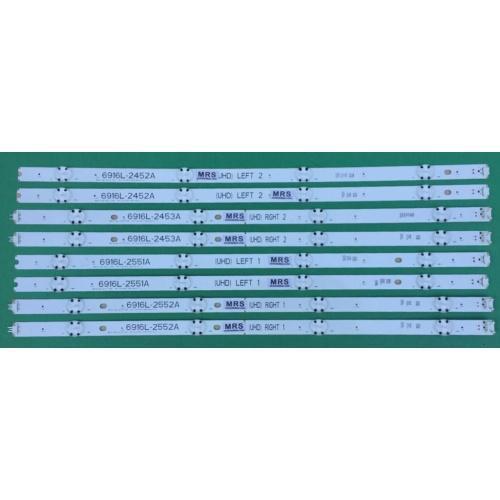 49UH650V 6916L-2453A, 6916L-2552A, 6916L-2551A, 6916L-2452A SIFIR LED BAR TAKIMI