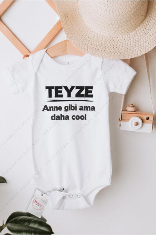 Teyze Anne Gibi Ama Daha Cool - 2 Baskılı Bebek Body Zıbın