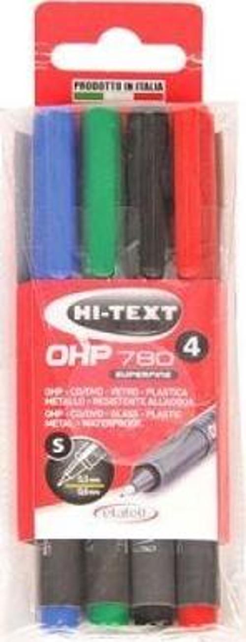 Hi-Text Asetat Kalemi Permanent S Seri 4 Renk 780S4PVC