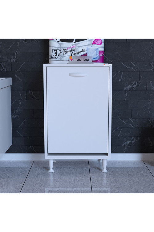 Söke 50 X 75 X 32,5 Cm Çamaşır Hazneli Çok Amaçlı Banyo Dolabı