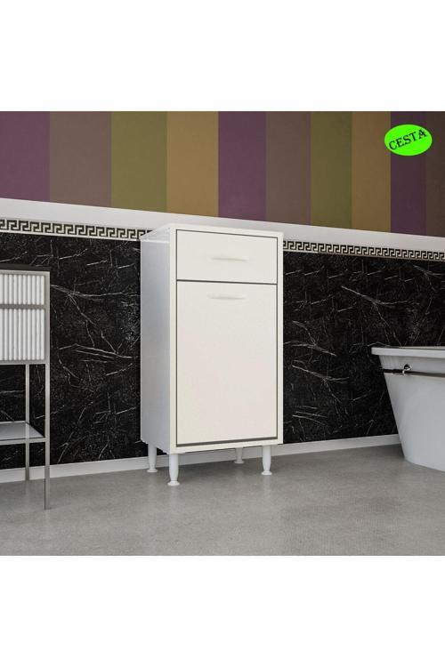 Mutfak Dolabı Sepetli Banyo Dolabı Kirli Camasır  Dolabı