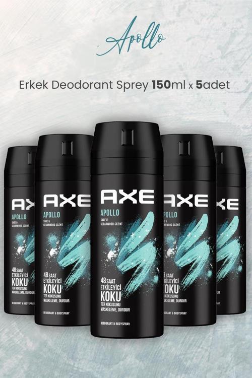 Apollo 150 Ml Erkek Deodorant Sprey  5 Adet Dvc-5015505