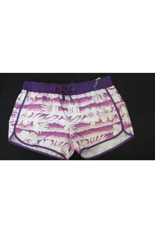 Deniz Şortu Beyaz - Mor L