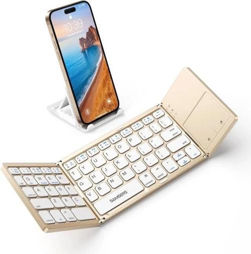 Touchpadli Katlanabilir Bluetooth Klavye BT x 1 Desert Gold