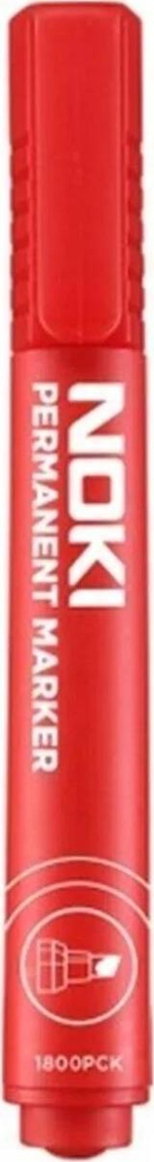 Permanent Markör Kalem Kesik Uç Kırmızı 1800 (12 Li Paket)