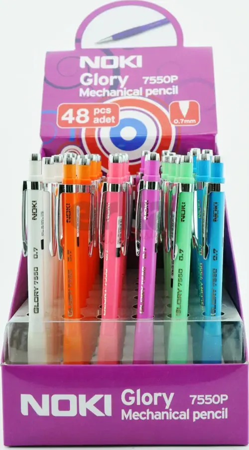 Versatil Kalem 0,7Mm (Mekanik Uçlu Kurşu Kalem) Glory Pastel 7550P-48 (48 Li Paket)