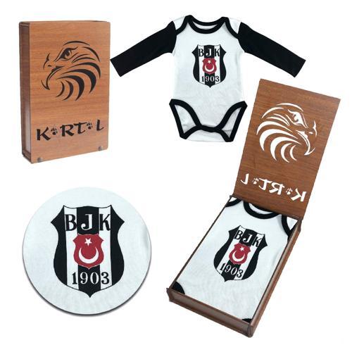 Orjinal Lisanslı Kişiye Özel Ahşap Kutulu Uzun Kol Zıbın & Body