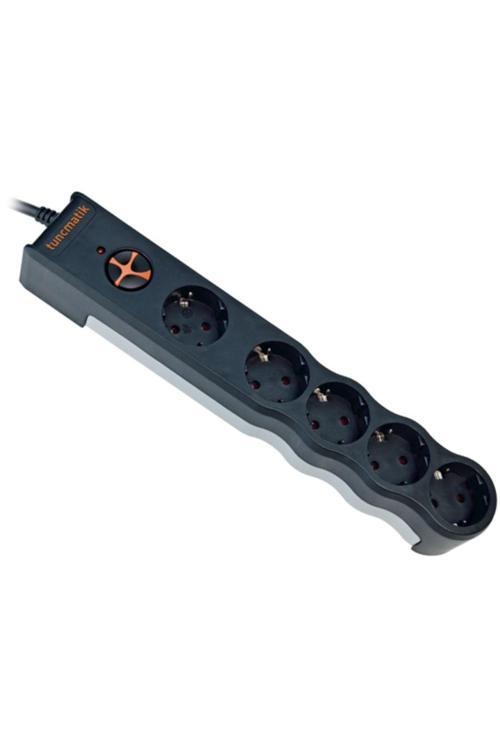 Beşli Akım Korumalı Priz Siyah Powersurge Tsk6136