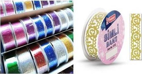 Selefon Bant Simli 1,8MX100Cm 1213 (1 Adet Karışık Renk Desen)