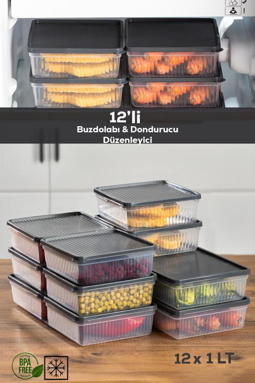 1180 12li Nofrost Buzdolabı Düzenleyici Saklama Kabı Antr