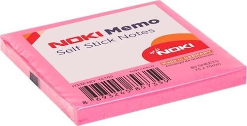 Yapışkanlı Not Kağıdı 80 Yaprak 76X76Mm Pembe 12165 (12 Li Paket)