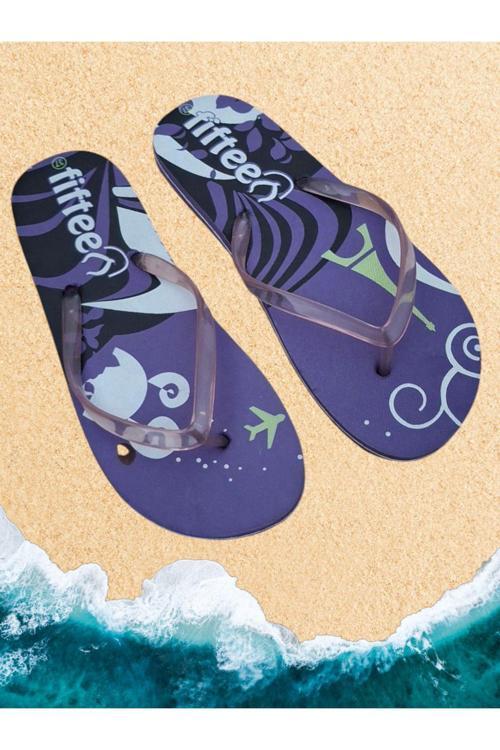 Parmak Arası Kadın Plaj Terlik Mor 37