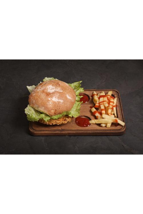 Doğal Ahşap Hamburger&Tost Tabağı , Ahşap Sunumluk
