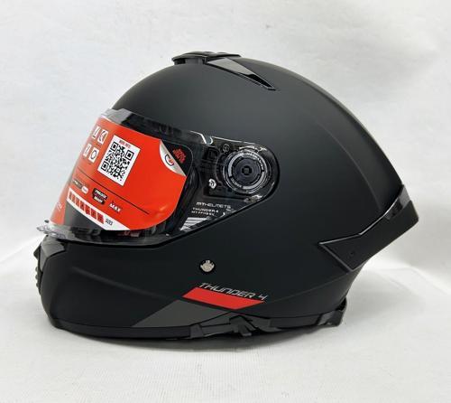 Thunder 4SV A1 Şeffaf Vizörlü Kask Mat Siyah
