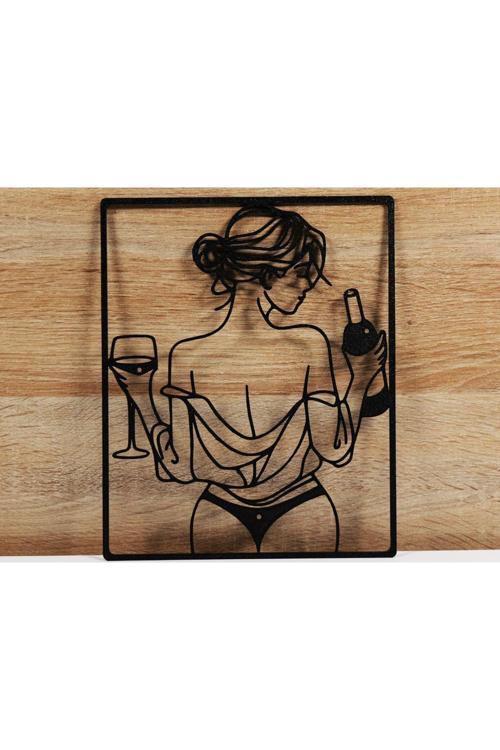 Kadın Silüeti Duvar Dekoru – Modern Minimal Tasarım (20×24.7 Cm)