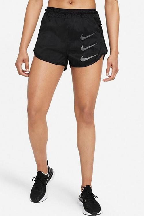 Tempo Luxe Run Division 2 si 1 Arada Kadın Spor Siyah Şort