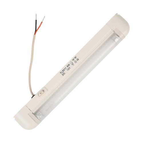 6W 12V Karavan 27 cm Elektronik Floresan Kabin Tavan Lambası - Mavi Işık