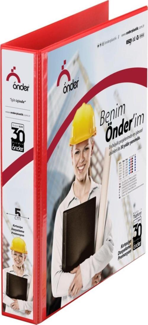 Pvc 3Cm Firma Sunum Klasörü A4 4 Halkalı 250 Yaprak Kapasiteli Kırmızı 2013-2