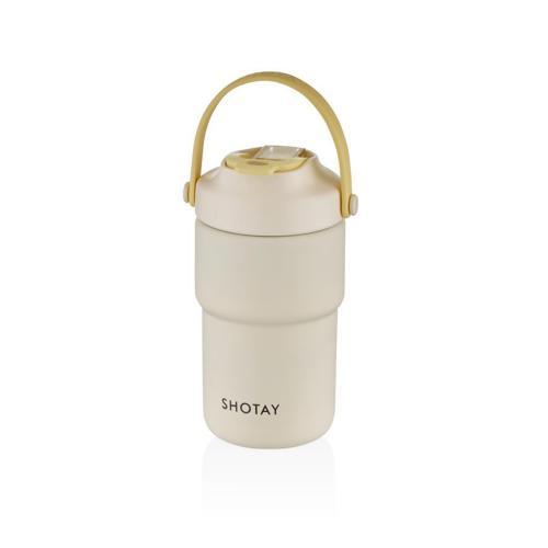 Askılı Mug Çelik Bardak 450Ml Krem
