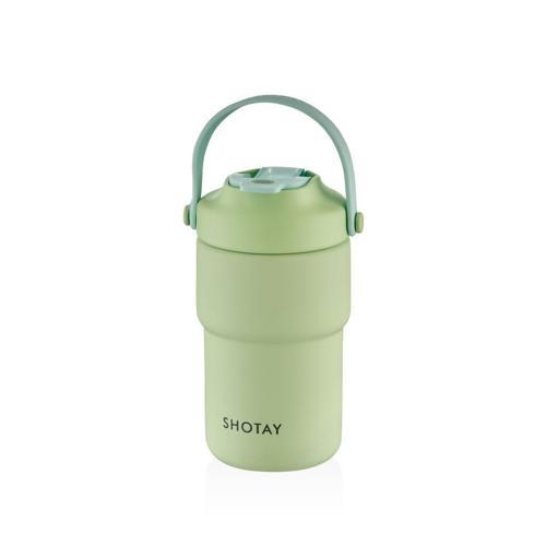 Askılı Mug Çelik Bardak 450Ml Pastel Yeşil