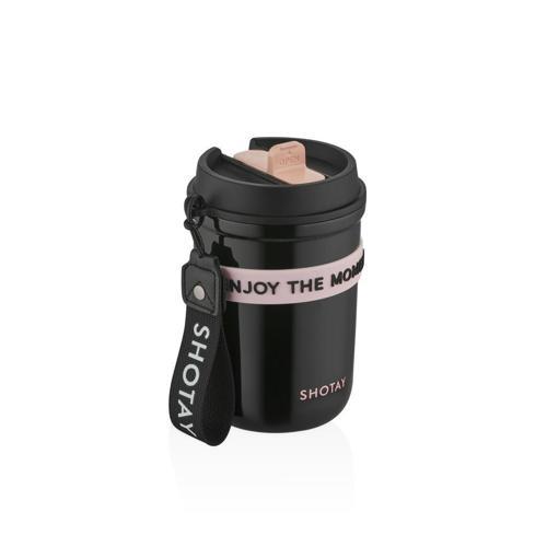 Strow Çelik Termos Mug 410Ml Siyah