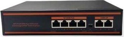 Nd1P402Lf 4 Port Poe+ 10-100 Mbps 2 Port 10-100 Uplink Switch Hub 78W
