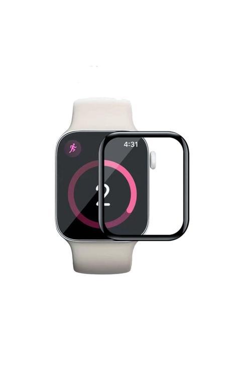 Apple Watch 7 45mm Uyumlu Ekran Koruyucu 3d Kavisli Full Kaplama Pmma