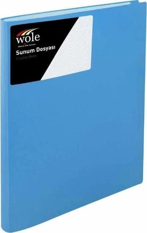 Wole PP A4 Sunum Dosyası (Katalog Dosya) 30 Poşetli Mavi 1403-1