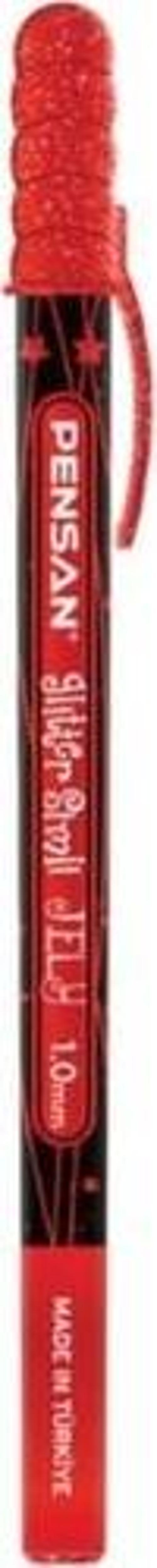 Jel Tükenmez Kalem Jely Glitter Simli Kırmızı 2800 (12 Li Paket)