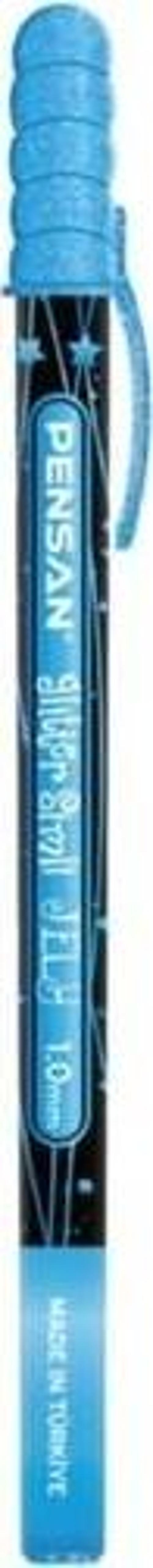 Jel Tükenmez Kalem Jely Glitter Simli Mavi 2800 (12 Li Paket)