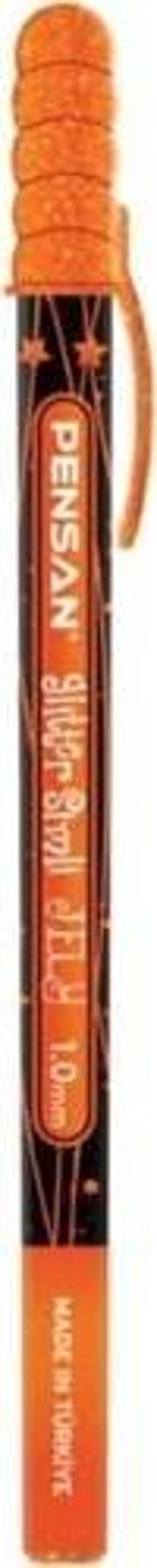 Jel Tükenmez Kalem Jely Glitter Simli Oranj 2800 (12 Li Paket)
