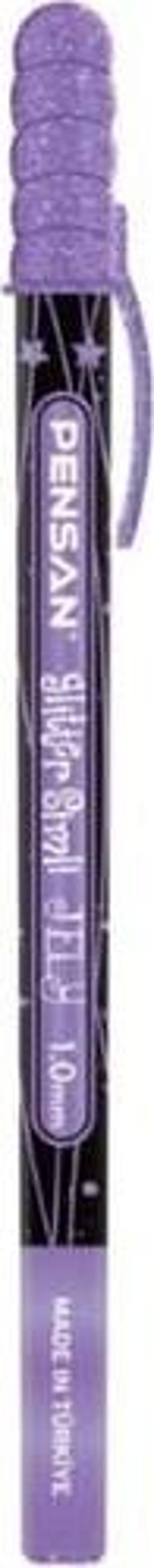 Jel Tükenmez Kalem Jely Glitter Simli Violet 2800 (12 Li Paket)