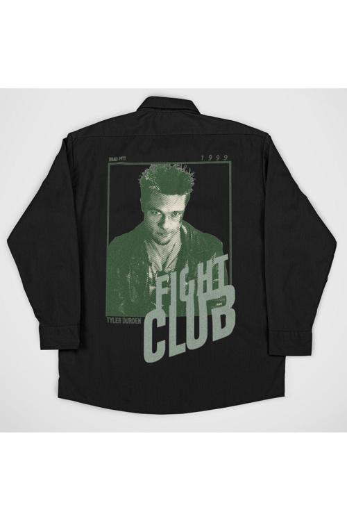 Fight Club Tyler Durden Baskılı Unisex Film Karakteri Gömlek Siyah XL