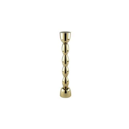 Gold Boğumlu Metal Mumluk 9x48cm